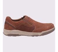 Hush Puppies Fletcher Hombre Informal Memoria Espuma Zapatos sin Cierres Marrón