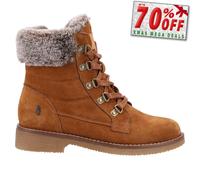 Hush Puppies Florence Mujer Memeory Espuma Caminar Moda Botas Exterior Marrón