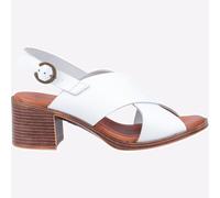 Hush Puppies Gabrielle Mujer de Piel Moda Informal Vestido Sandalias Blanco