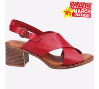 Hush Puppies Gabrielle Sandalia De Moda Roja Para Mujeres De Verano En La Playa