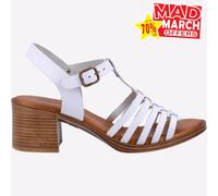Hush Puppies Greta Mujer Clásico Casual Moda Verano Sandalias de Tacón Blanco
