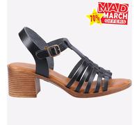 Hush Puppies Greta Mujer Clásico Casual Moda Verano Sandalias de Tacón Negro