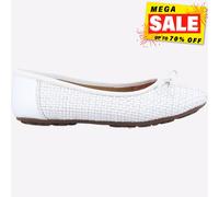 Hush Puppies Janelle Tejido Bailarina Mujer Moda Casual Elegante Zapato Blanco