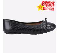 Hush Puppies Janelle Tejido Bailarina Mujer Moda Casual Elegante Zapatos Negros