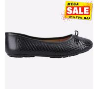 Hush Puppies Janelle Tejido Bailarina Mujer Moda Casual Elegante Zapatos Negros