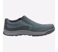 Hush Puppies Jaspe Cuero Hombre sin Cierres Memoria Foam Zapatillas Azul Marino
