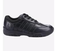 Hush Puppies Jezza Senior Chicos Memoria Espuma Elegante Escuela Casual Negra