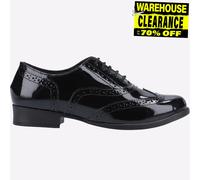 Hush Puppies Kada Charol Junior Niñas Escuela Zapatos Negros
