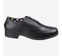 Hush Puppies Kada Zapato Escolar Para Niñas Senior Brogues Inteligente Negro