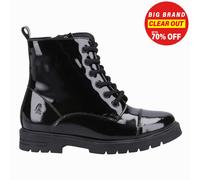 Hush Puppies Lauren Niño Niña Trendy Seguro Cálido Charol Escuela Zapatos Negros