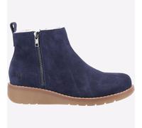 Hush Puppies Libby Mujer Moda Informal Diario Ante Botas Memoria Espuma Marino