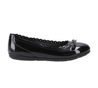 Hush Puppies Lillie Patente Zapatos De Ballet Para Niñas BTS Negros