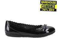 Hush Puppies Lillie Patente Zapatos De Ballet Para Niñas BTS Negros