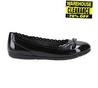 Hush Puppies Lillie Patente Zapatos De Ballet Para Niñas Mayores BTS Negros