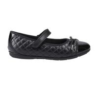 Hush Puppies Lottie Acolchado Zapatos De Escuela Para Niñas Ballerina BTS Negro