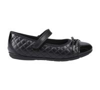 Hush Puppies Lottie Acolchado Zapatos De Escuela Para Niñas Ballerina BTS Negro