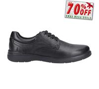Hush Puppies Marco Clásico Cuero con Cordones Estilo Informal Moda Hombre Negra