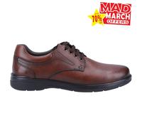 Hush Puppies Marco Cuero Clásico Cordones Estilo Informal Moda Hombre Shoes Café