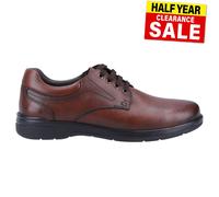 Hush Puppies Marco Cuero Clásico Cordones Estilo Informal Moda Hombre Shoes Café