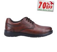 Hush Puppies Marco Cuero Clásico Cordones Estilo Informal Moda Hombre Shoes Café