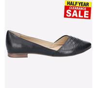 Hush Puppies Marley Ballerina Mujeres Zapatos De Cuero Con MEMORY FOAM Negros