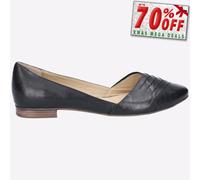 Hush Puppies Marley Bailarina Mujer Espuma Viscoelástica Zapatos de Cuero Negro