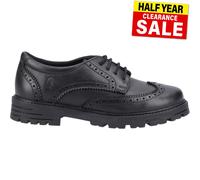 Hush Puppies Maxine Zapatos De Escuela Brogue De Cuero Para Niñas Calzado Negro