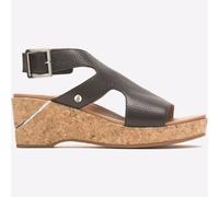 Hush Puppies Maya Sandalias De Cuña De Moda De Cuero Para Mujer Verano Negras