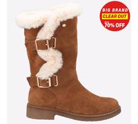 Hush Puppies Megan Dama Medio Espuma Viscoelástica Agua Resistente Botas Marrón