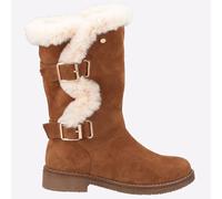 Hush Puppies Megan Dama Medio Espuma Viscoelástica Agua Resistente Botas Marrón