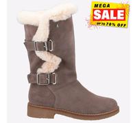 Hush Puppies Megan Dama Medio Espuma Viscoelástica Resistente Al Agua Botas Gris