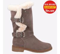 Hush Puppies Megan Dama Medio Espuma Viscoelástica Resistente Al Agua Botas Gris
