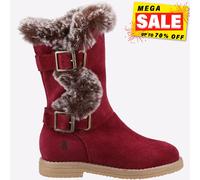 Hush Puppies Mini Megan Júnior Infantil Invierno Moda Memoria Espuma Botas Rojo
