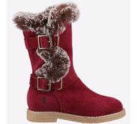 Hush Puppies Mini Megan Júnior Infantil Invierno Moda Memoria Espuma Botas Rojo