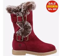 Hush Puppies Mini Megan Júnior Infantil Invierno Moda Memoria Espuma Botas Rojo
