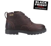 Hush Puppies Mini Presley Impermeable Junior Piel Cordones Botines Marrón