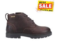 Hush Puppies Mini Presley Impermeable Junior Piel Cordones Botines Marrón