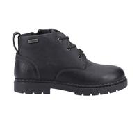 Hush Puppies Mini Presley Impermeable Junior Piel Cordones Botines Negro