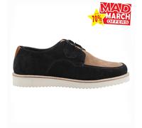 Hush Puppies Orion Mens MEMORY FOAM Zapatos Suede Casual Confort Negro