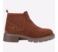 Hush Puppies Rita Mujer de Piel Moda Vestido Botines Chelsea Marrón