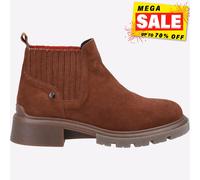 Hush Puppies Rita Mujer de Piel Moda Vestido Botines Chelsea Marrón