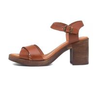 Hush Puppies Sandalia de tacón Georgia, talón Mujer, Tan, 41.5 EU