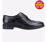 Hush Puppies Santiago Hombre Calado Elegante Formal Moda Memoria Espuma Negros