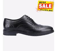 Hush Puppies Santiago Hombre Calado Elegante Formal Moda Memoria Espuma Negros