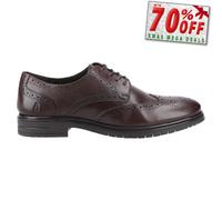 Hush Puppies Santiago Hombre Zapato Oxford Formal Moda Memoria Espuma Marrones