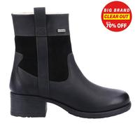 Hush Puppies Saskia Botín Casual Impermeable Con Cremallera Interior Mujer Negro