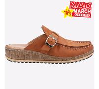 Hush Puppies Sorcha Mula Mujer Clásico Casual Moda Sandalias de Cuero Marrón