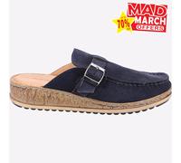 Hush Puppies Sorcha Mule Mujeres Ante Cuero MEMORY FOAM Sandalias Azul Marino