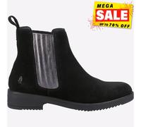 Hush Puppies Stella Mujer de Piel sin Cordones Moda Vestido Botines Negro