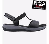 Hush Puppies Sylvie Mujer Casual Moda Verano Vacaciones Playa Negro Sandalia